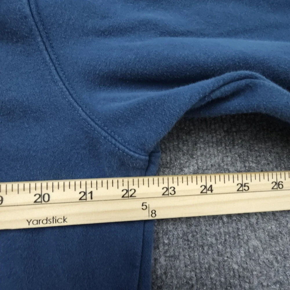 The North Face Hoodie‎ Mens Large Blue Pullover Fleece Graphic Logo Sweatshirt